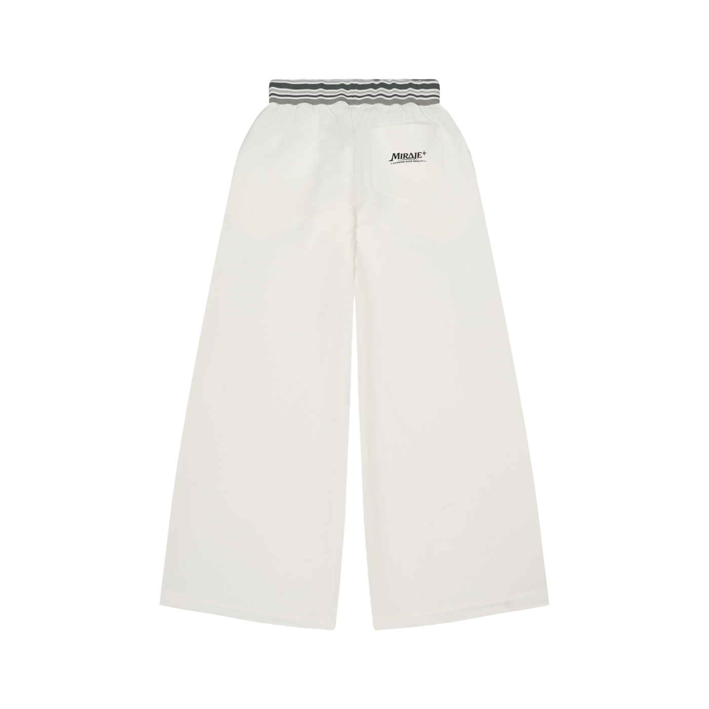 MIRAJE Striped Waist Wide Leg Pants