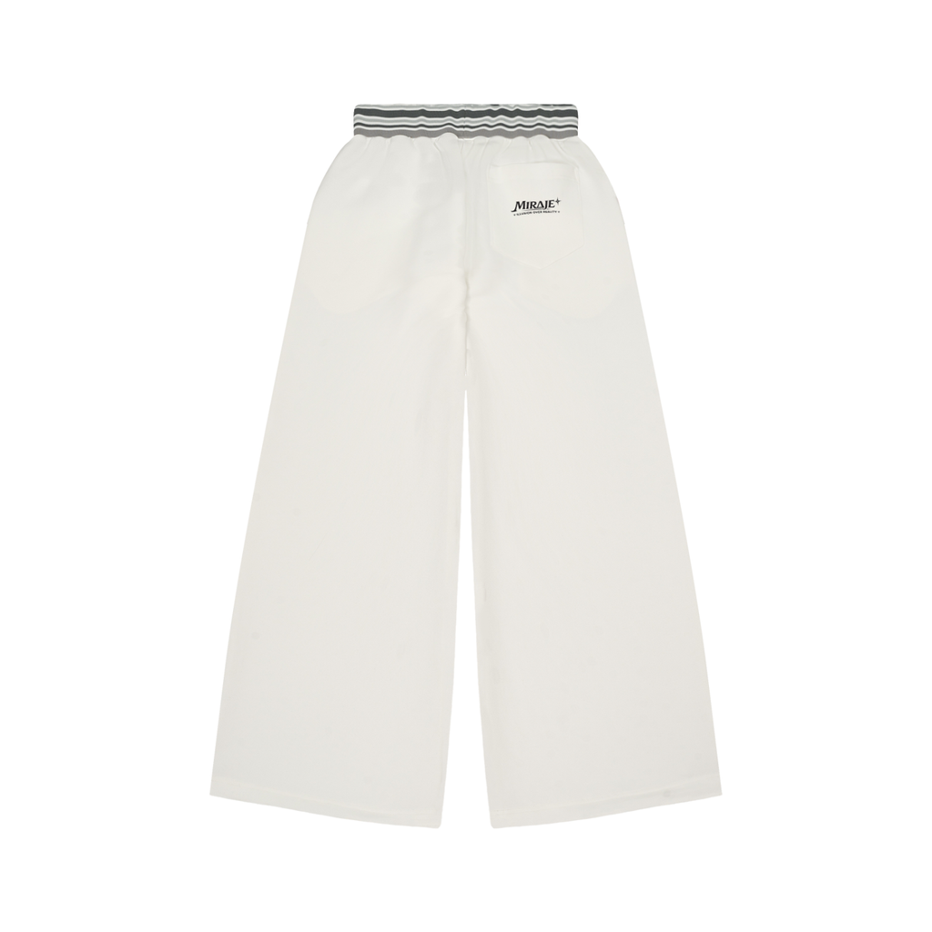 MIRAJE Striped Waist Wide Leg Pants