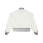 MIRAJE Striped Rib Collar Zip Jacket