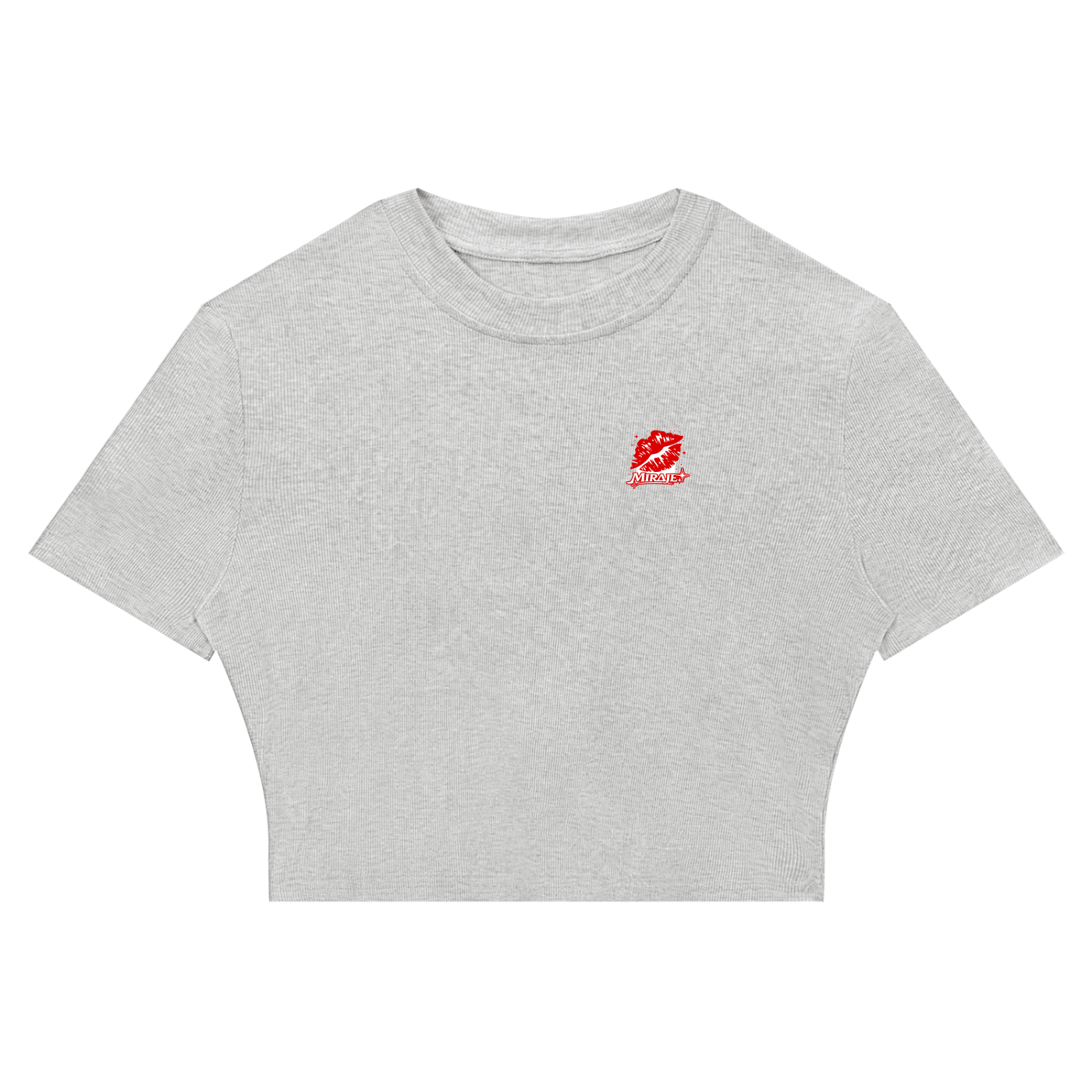 MIRAJE Women's Kiss Mark Cropped T-Shirt
