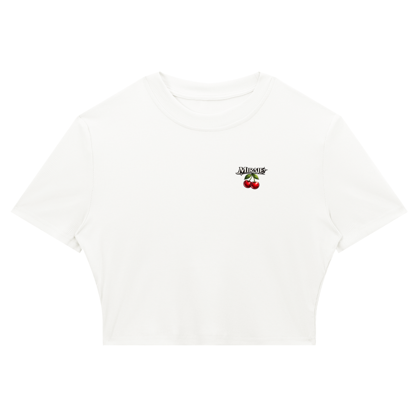 MIRAJE Woman's Cherry Cropped T-Shirt