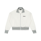 MIRAJE Striped Rib Collar Zip Jacket