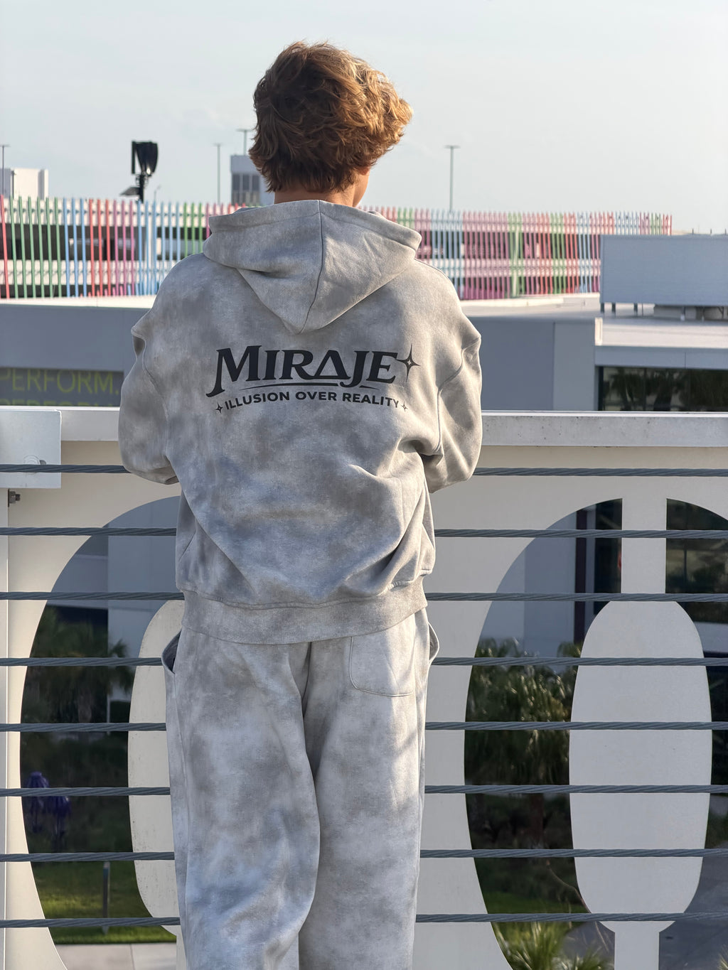 MIRAJE Dirty Wash Zip-Up Hoodie