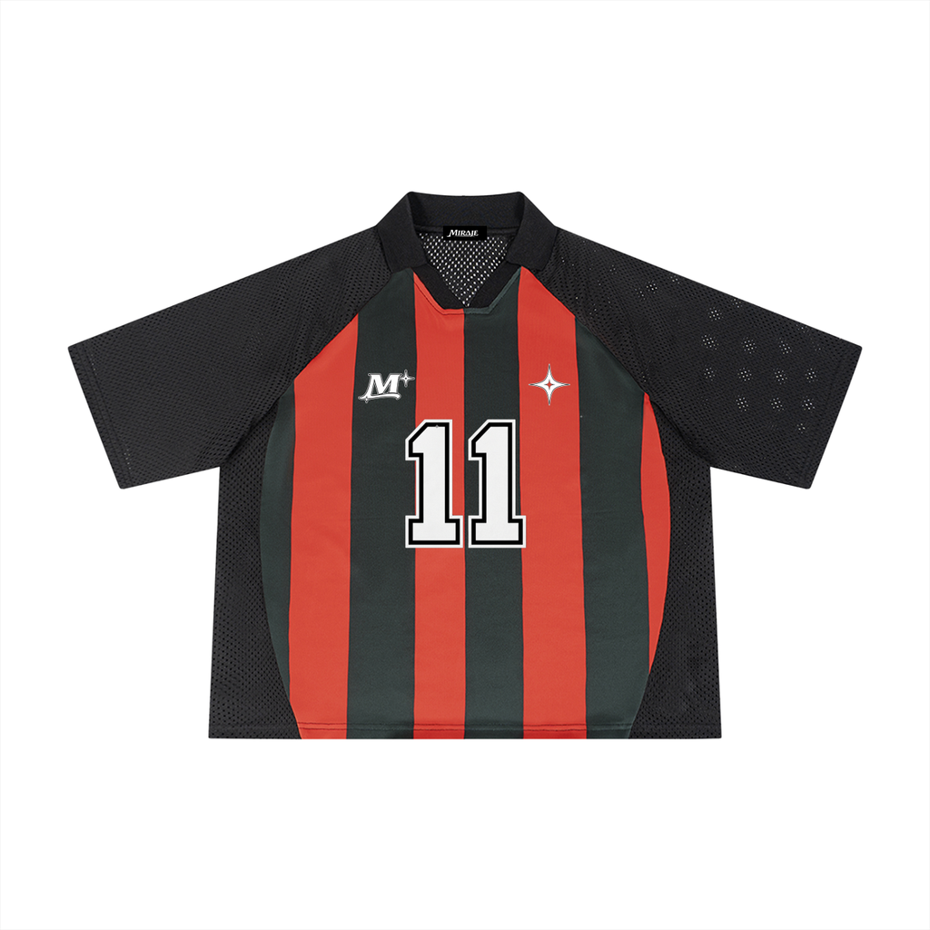 MIRAJE Striped Mesh Jersey