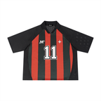 MIRAJE Striped Mesh Jersey