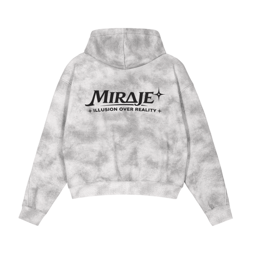 MIRAJE Dirty Wash Zip-Up Hoodie